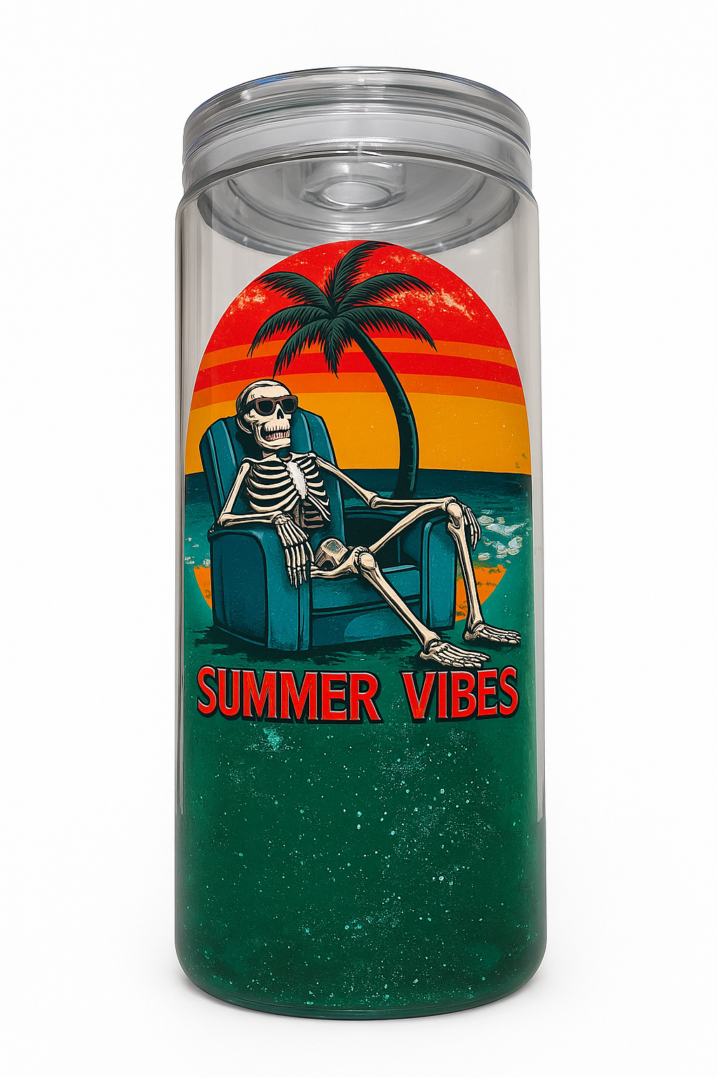 Summer Vibes Skeleton Lava Blue Cup
