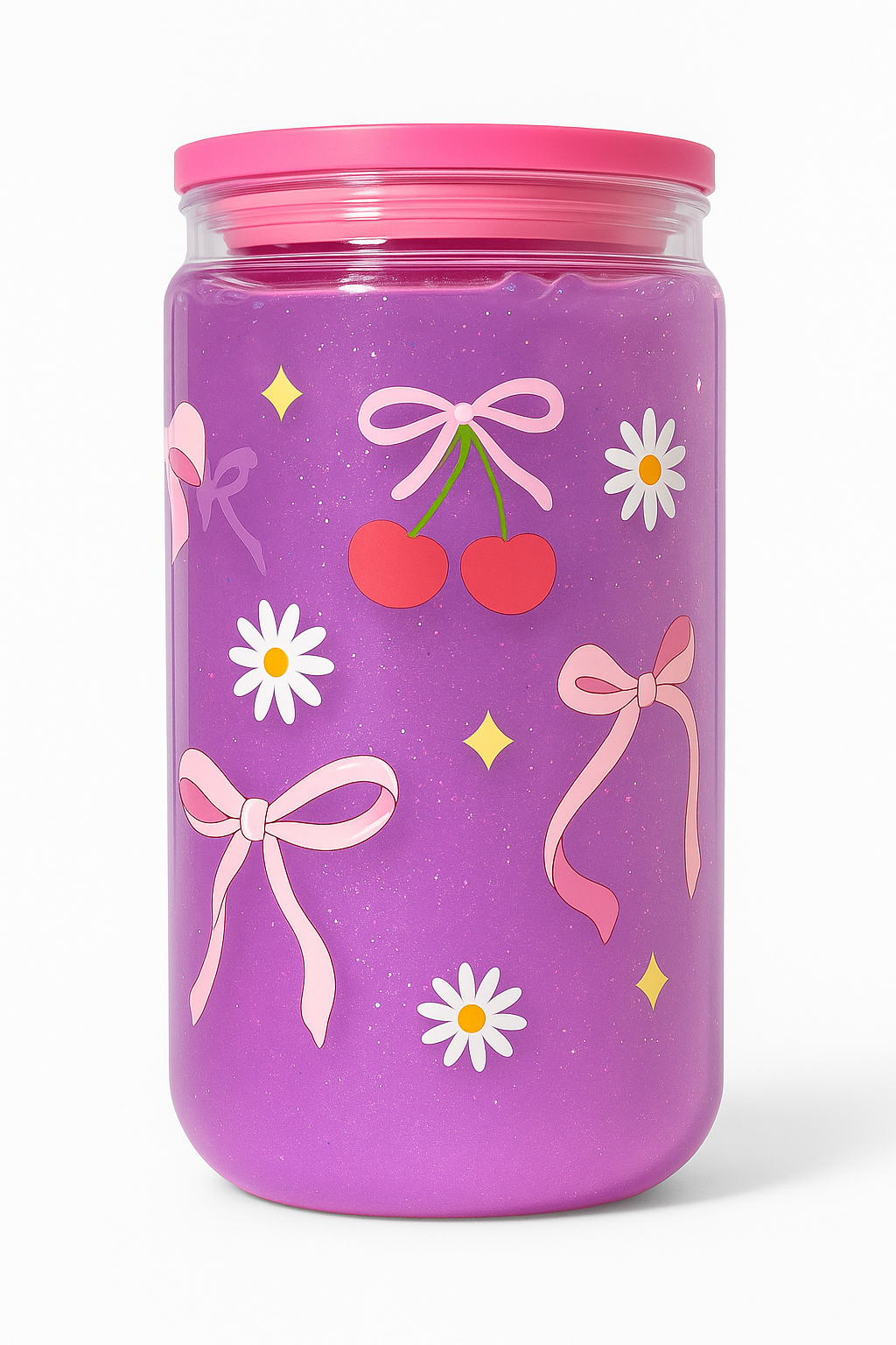 Pink Bow and Cherry Lava Cup