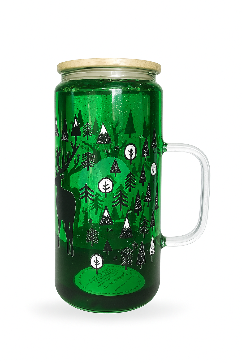 Deer And Trees Green Lava Cup