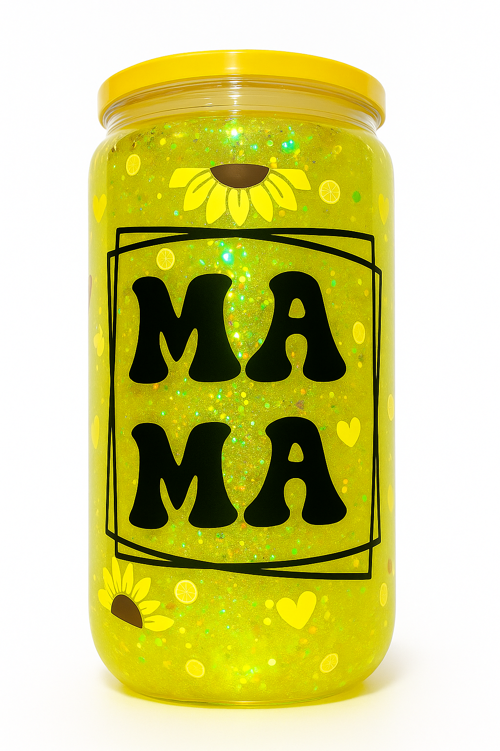 Mama Sunflower Yellow Snow Globe Cup
