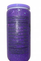 Best Mom Ever Cup with Nutrition Facts Purple Snow globe Cup