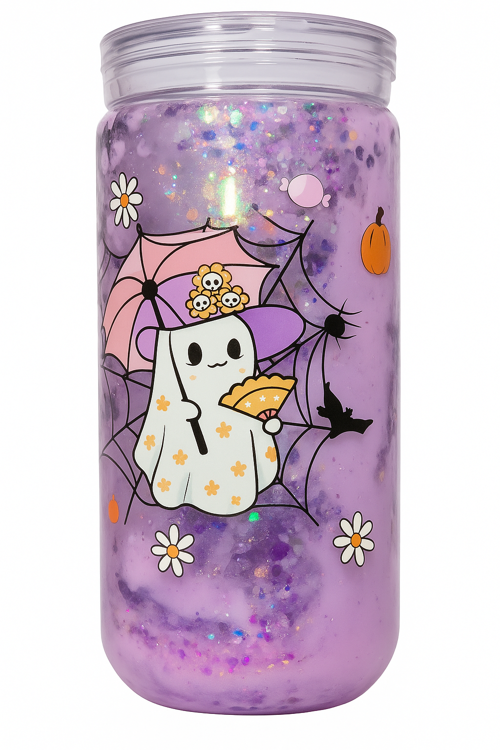 Ghost Purple Glitter Lava Cup